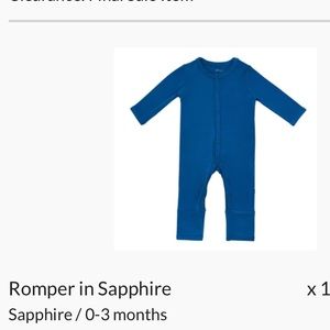 NWT kyte baby button romper